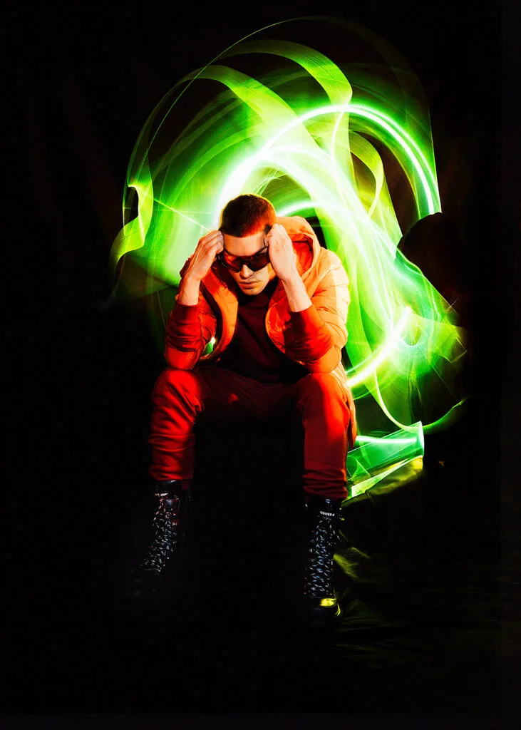 Backstage makeup artist at Paris Fashion Week