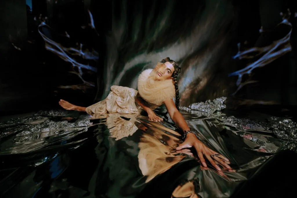 Creative wig styling by Berlin wig artist for art editorial